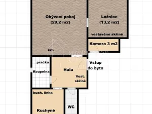 Pronájem bytu 2+1, Praha - Karlín, Pernerova, 79 m2