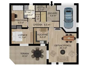 Prodej rodinného domu, Písek, Šumavská, 131 m2