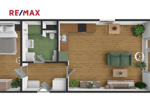 Pronájem bytu 2+kk, Plzeň, Vysoká, 51 m2