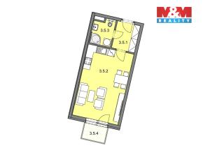 Prodej bytu 1+kk, Benešov, K Potoku, 34 m2