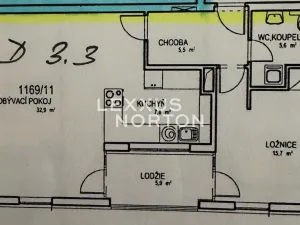 Pronájem bytu 2+kk, Praha - Podolí, V rovinách, 68 m2