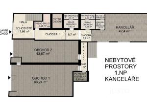 Pronájem ordinace, Písek, Havlíčkovo nám., 47 m2