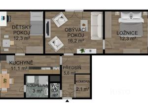 Prodej bytu 3+1, Milevsko, B. Němcové, 63 m2