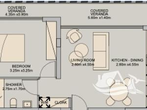 Prodej bytu 2+kk, Pafos, Kypr, 50 m2