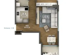 Prodej bytu 2+kk, Dobrá Voda, Černá Hora, 53 m2