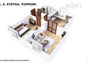 Pronájem bytu 2+1, Šumperk, 8. května, 56 m2