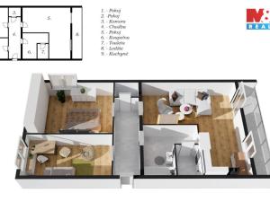 Prodej bytu 3+1, Červený Kostelec - Lhota za Červeným Kostelcem, 17. listopadu, 69 m2