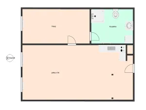 Pronájem bytu 2+kk, Praha - Smíchov, Rozkošného, 40 m2