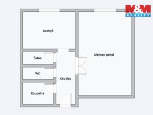 Prodej bytu 1+1, Most, W. A. Mozarta, 39 m2