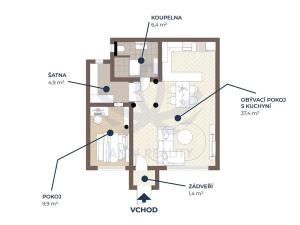 Pronájem bytu 2+kk, Mladá Boleslav, Havlíčkova, 60 m2