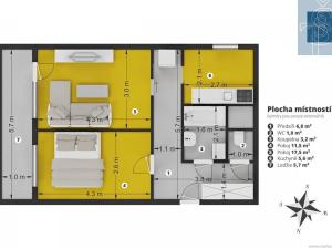 Prodej bytu 2+1, Praha - Žižkov, Habrová, 51 m2