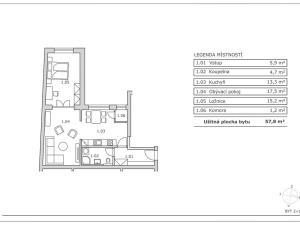 Pronájem bytu 2+1, Brno, Terezy Novákové, 58 m2