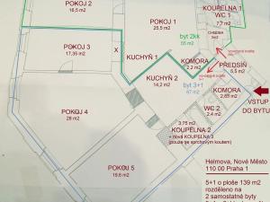 Prodej bytu 5+1, Praha - Nové Město, Helmova, 139 m2