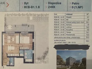 Pronájem bytu 2+kk, Praha - Karlín, Sokolova, 59 m2