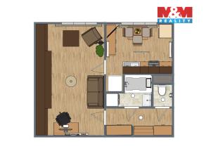 Prodej bytu 1+1, Praha - Libeň, náměstí Na Balabence, 31 m2