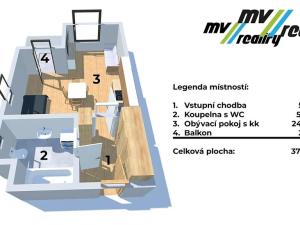 Prodej bytu 1+kk, Praha - Hrdlořezy, V třešňovce, 35 m2