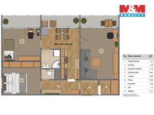 Prodej bytu 3+1, Chomutov, Havlíčkova, 62 m2