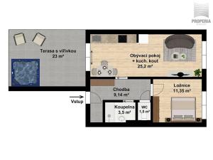 Prodej bytu 2+kk, Brno, Karlova, 51 m2