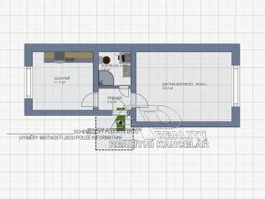 Pronájem bytu 1+1, České Budějovice, Husova tř., 40 m2