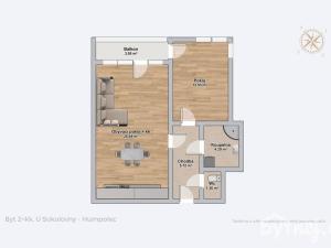 Pronájem bytu 2+kk, Humpolec, U Sokolovny, 55 m2