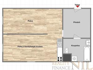 Pronájem bytu 2+kk, Plzeň, U Dráhy, 46 m2