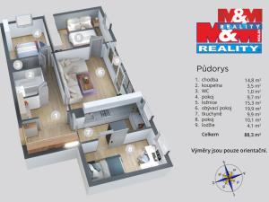 Prodej bytu 4+1, Ústí nad Labem - Bukov, Vinařská, 82 m2