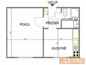 Pronájem bytu 1+1, Uherský Brod, Na Dlouhých, 28 m2