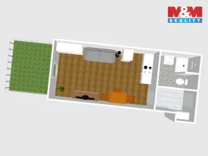 Pronájem bytu 1+kk, Světlá nad Sázavou, Nádražní, 29 m2