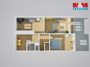 Prodej bytu 3+1, Krupka - Maršov, Karla Čapka, 79 m2