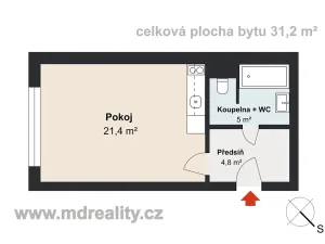 Prodej bytu 1+kk, Jihlava, 32 m2
