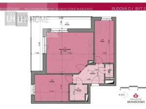 Prodej bytu 3+kk, České Budějovice, Čakovská, 14439 m2