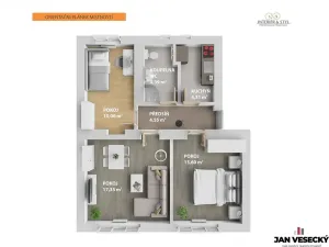 Pronájem bytu 3+1, Praha - Čakovice, U Párníků, 54 m2