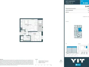 Prodej bytu 2+kk, Praha - Hlubočepy, Wassermannova, 43 m2