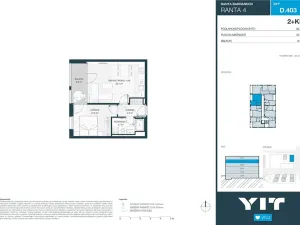 Prodej bytu 2+kk, Praha - Hlubočepy, Wassermannova, 44 m2
