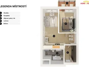 Prodej bytu 2+kk, Praha - Dolní Měcholupy, Honzíkova, 41 m2