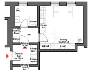 Pronájem bytu 1+kk, Praha - Střížkov, Střížkovská, 27 m2