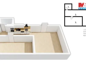 Pronájem bytu 2+kk, Černá v Pošumaví - Mokrá, 50 m2