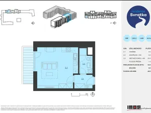 Pronájem bytu 1+kk, Brno, Sokolova, 35 m2