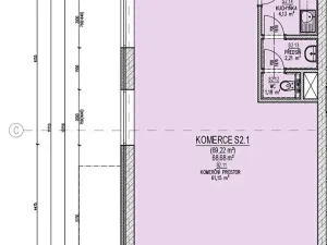 Prodej kanceláře, Brno, Žabí, 69 m2