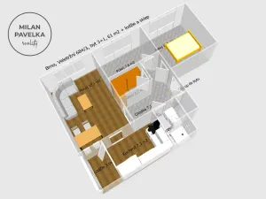 Pronájem bytu 3+1, Brno - Staré Brno, Veletržní, 61 m2