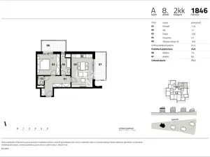 Prodej bytu 2+kk, Praha - Modřany, Zlochova, 54 m2