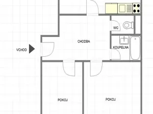 Pronájem bytu 2+1, Uherský Brod, Bří Lužů, 72 m2