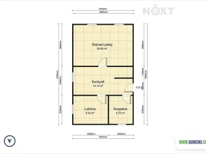 Pronájem bytu 2+1, Nový Malín, 49 m2