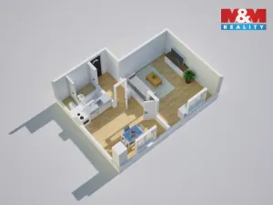 Prodej bytu 1+1, Krupka - Maršov, Karla Čapka, 35 m2