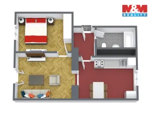 Prodej bytu 2+1, Horní Slavkov, Poštovní, 50 m2