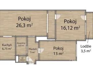 Prodej bytu 3+1, Plzeň, Pod Záhorskem, 63 m2