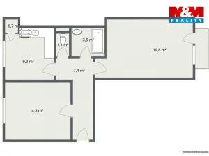 Pronájem bytu 2+1, Sokolov, Svatopluka Čecha, 55 m2