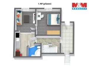 Pronájem bytu 2+1, Jáchymov, 5. května, 47 m2