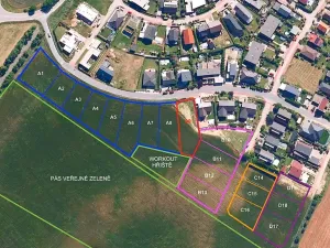 Prodej pozemku pro bydlení, Hrušovany u Brna, Pod Střediskem, 1132 m2