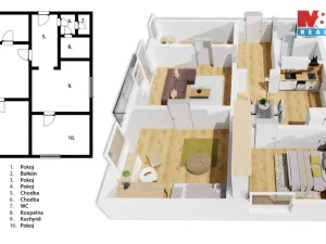 Prodej bytu 4+1, Rakovník - Rakovník II, Malinovského, 100 m2